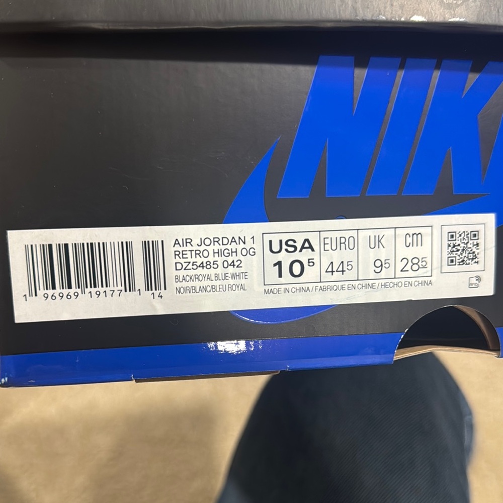 Nike Air Jordan 1 Retro High OG in Black and Blue